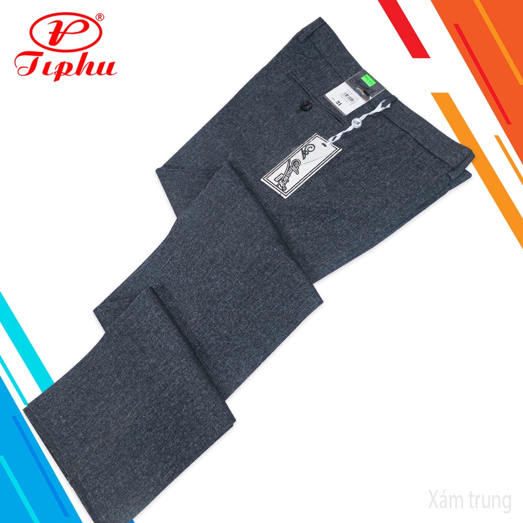 Quần tây Amazing vân chìm, form công sở truyền thống, ống đứng, không ly, màu xám lông chuột