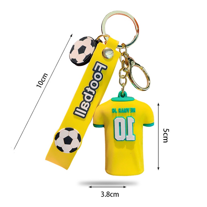 Móc Khóa pvc Hình Áo Bóng Đá Hoạt Hình Sáng Tạo