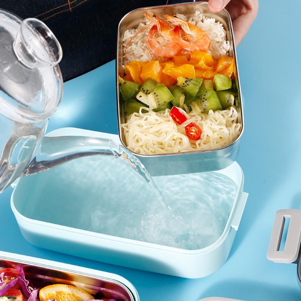 Hộp cơm Giữ Nhiệt Bằng Thép Không Gỉ Có Thể Dùng Trong Lò Vi Sóng