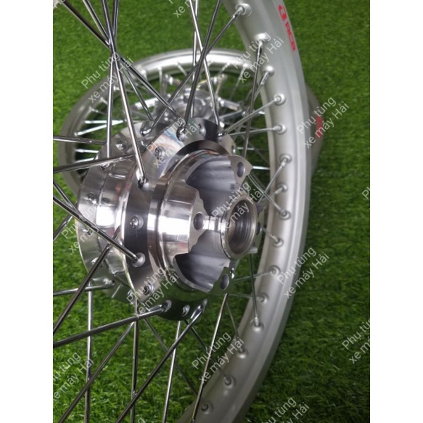 Bánh căm sonic 150 full căm niềng RCB Đùm trước sau màu bạc và mạ crom kèm lòng đĩa cnc lắp như zin msp 0131