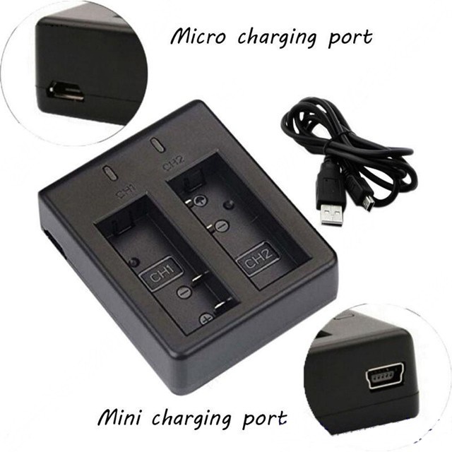 Pin 1350mAh Và Dock Sạc Đôi Cho Camera Hành Trình C1R, AUSEK, EKEN, SJCAM Giá Rẻ