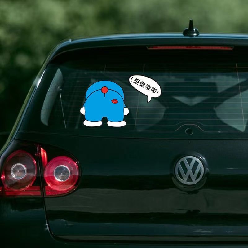 Miếng Dán Phản Quang Chống Thấm Nước Hình Doraemon Cho Xe Hơi