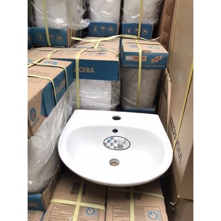 Chậu lavabo 1 lỗ Thái Bình  KT: 350x380(dài x rộng)có pas đỡ chậu