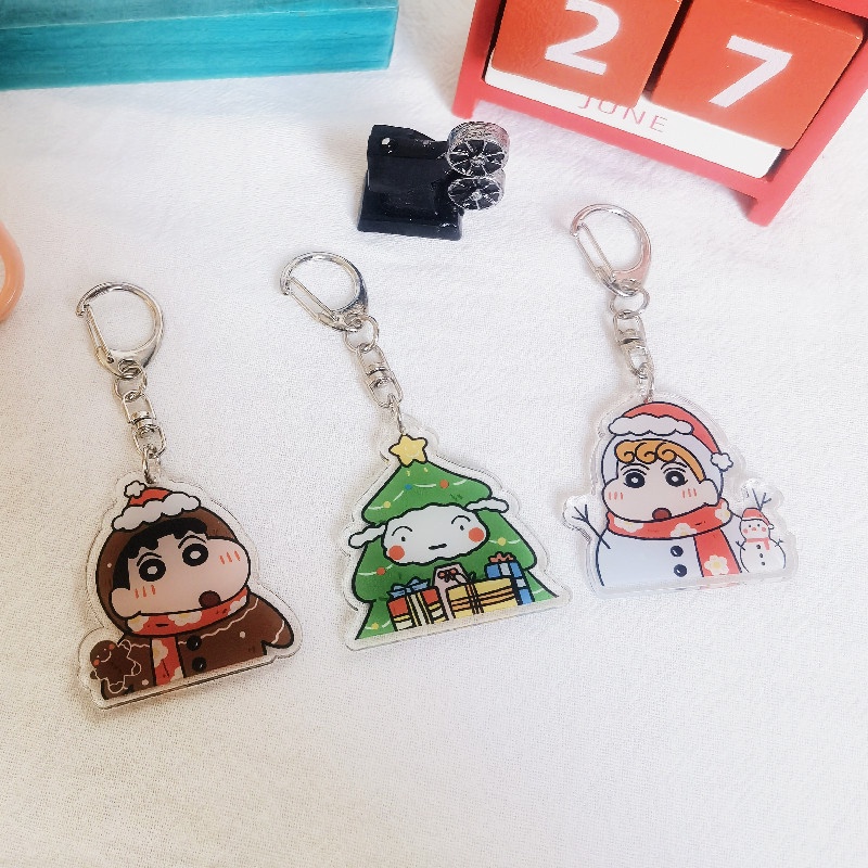 Móc Khóa Hình Cậu Bé Bút Chì Hoạt Hình Bằng Acrylic Sáng Tạo