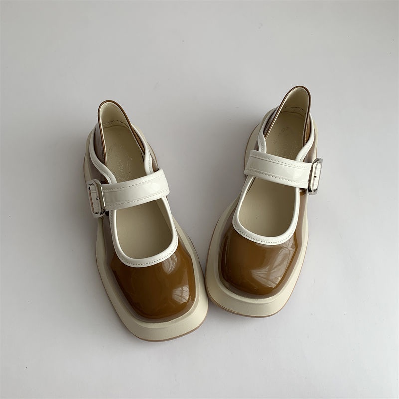 Giày Mary Jane Bằng Da Đế Dày Tăng Chiều Cao Phong Cách Retro Nhật Bản Thời Trang Mùa Hè Dành Cho Nữ