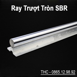 Thanh Ray Trượt Tròn Có Đế SBR Dài 1 Mét Phi 20mm