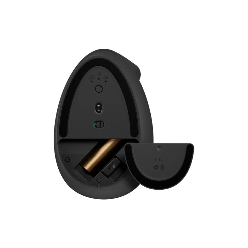 Chuột công thái học Logitech Lift Vertical đen - kết nối Bluetooth/Wireless - Hàng chính hãng - Bảo hành 12 tháng