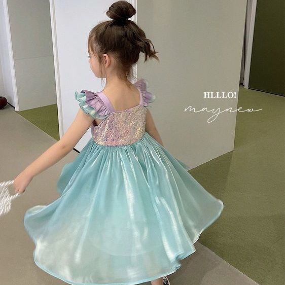 Đầm Công Chúa Không Tay Mùa Hè Phong Cách Phương Tây Mới Nhất Cho Bé Gái