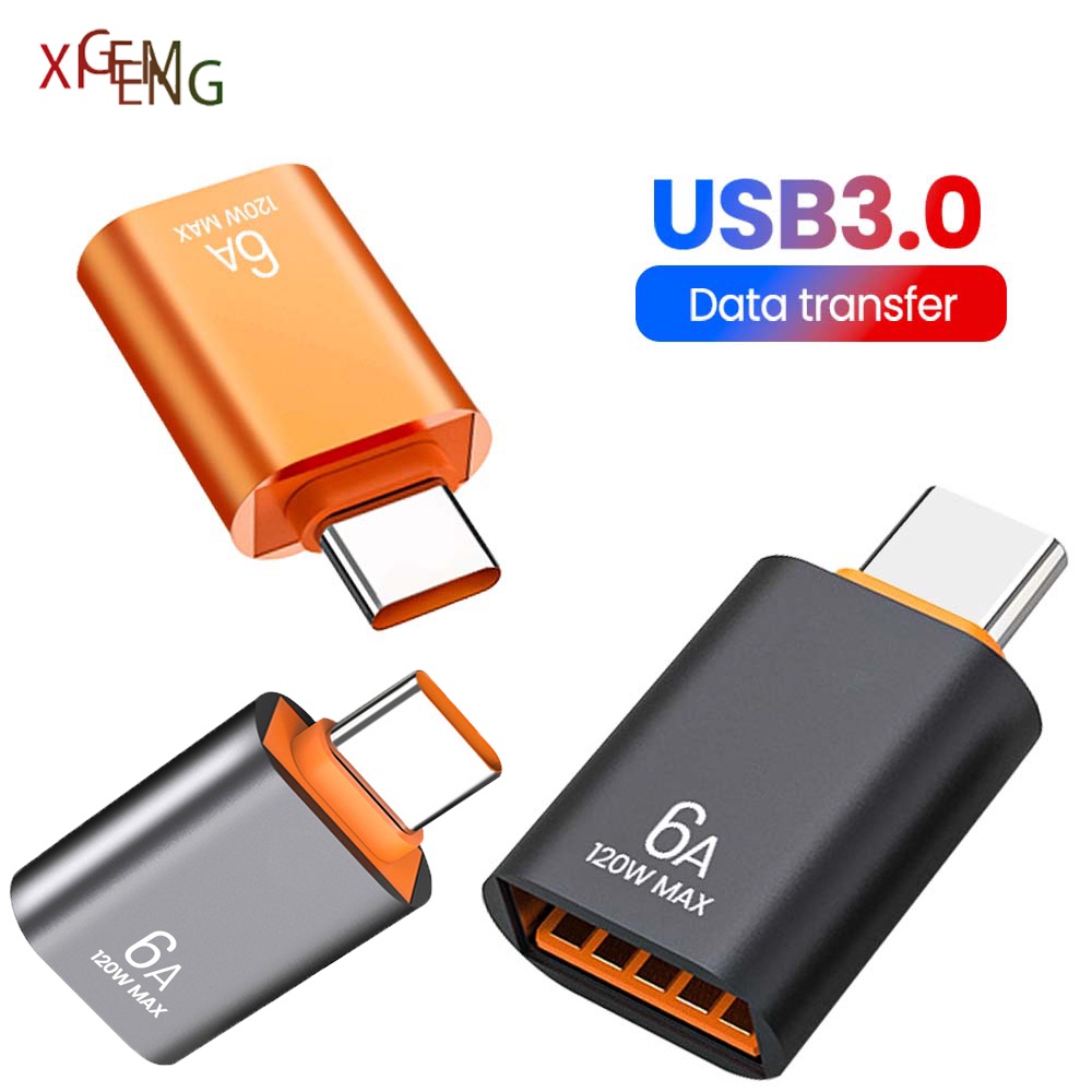 Bộ ChuyểN ĐổI USB 3.0 Sang 6A Type-C OTG 6A Type-C Sang USB 3.0 Cho ĐiệN ThoạI MáY TíNh BảNg