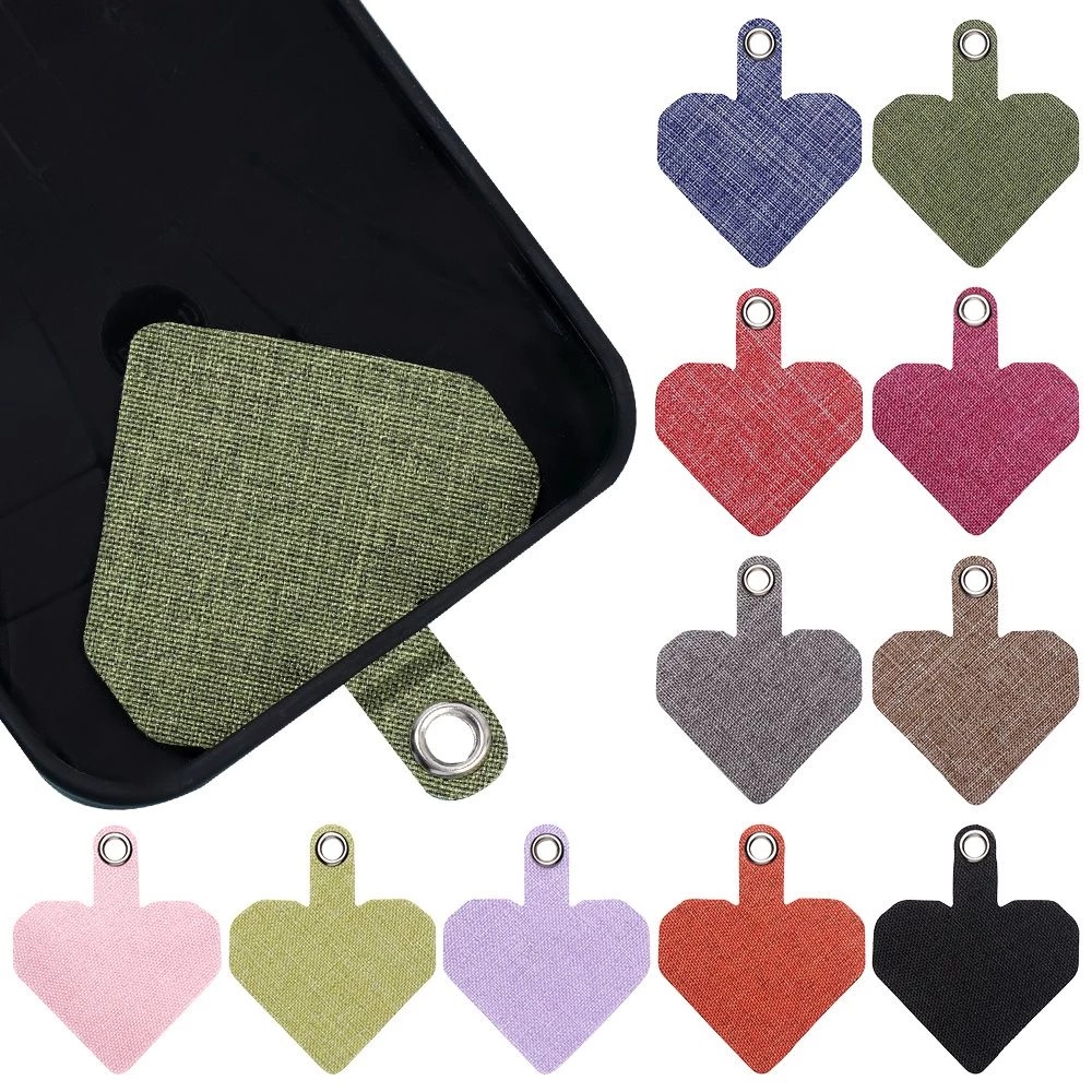 1 Dây Kẹp Điện Thoại / Thẻ Chống Thất Lạc Hình Trái Tim Tháo Rời Được Màu Ngẫu Nhiên