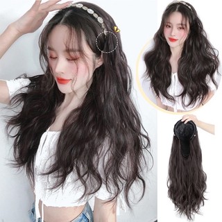 Tóc giả cài xoăn dài đẹp kèm băng đô
