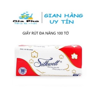 Khăn giấy rút silkwell 100 tờ 2 lớp đa năng cao cấp