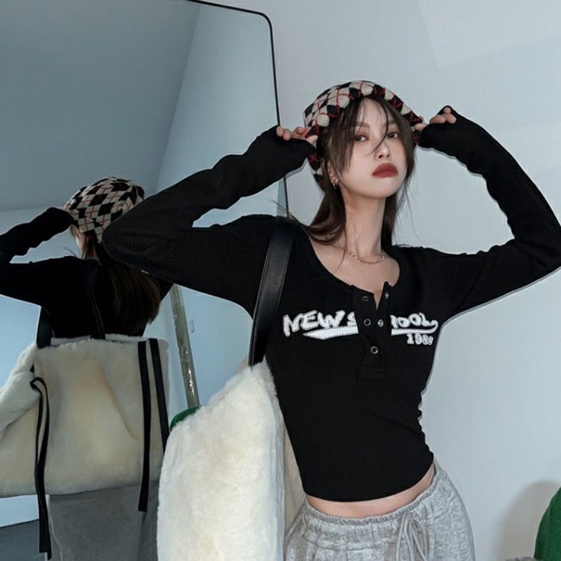 IELGY  Áo Thun Dáng Ôm Gợi Cảm Thời Trang Cho Nữ