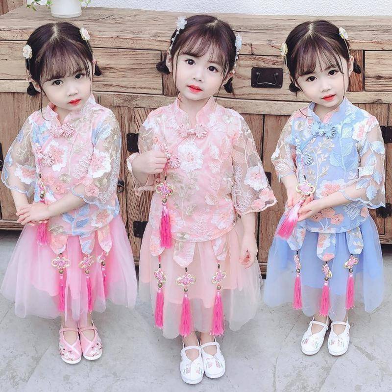 Bộ Hán Phục Phong Cách Trung Hoa Mới 2022 Cho Bé Gái