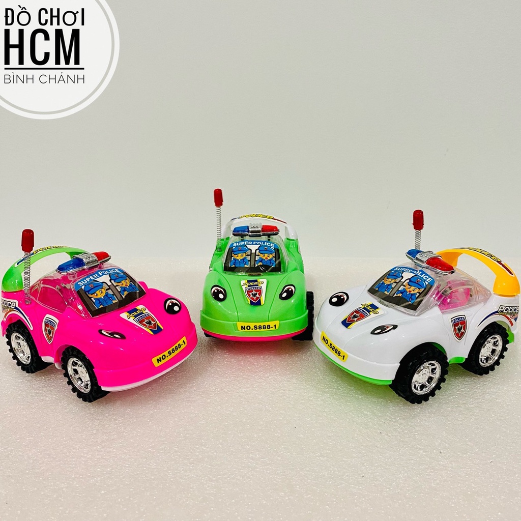 Đồ chơi trẻ em xe ô tô rút cót, kéo cót dây cho bé thích khám phá mô hình xe hơi, xe cảnh sát S888