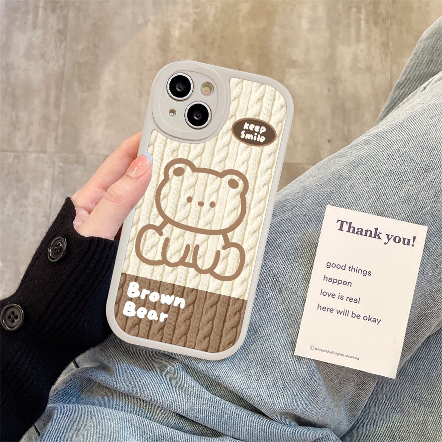 Ốp Điện Thoại Hình Gấu Cho iPhone 11 12Pro 6G 6P 7 / 8G 8Plus 13 14ProMax 14Plus 13Pro 12 / 13mini SE x xr xsmax Hoạt Hình