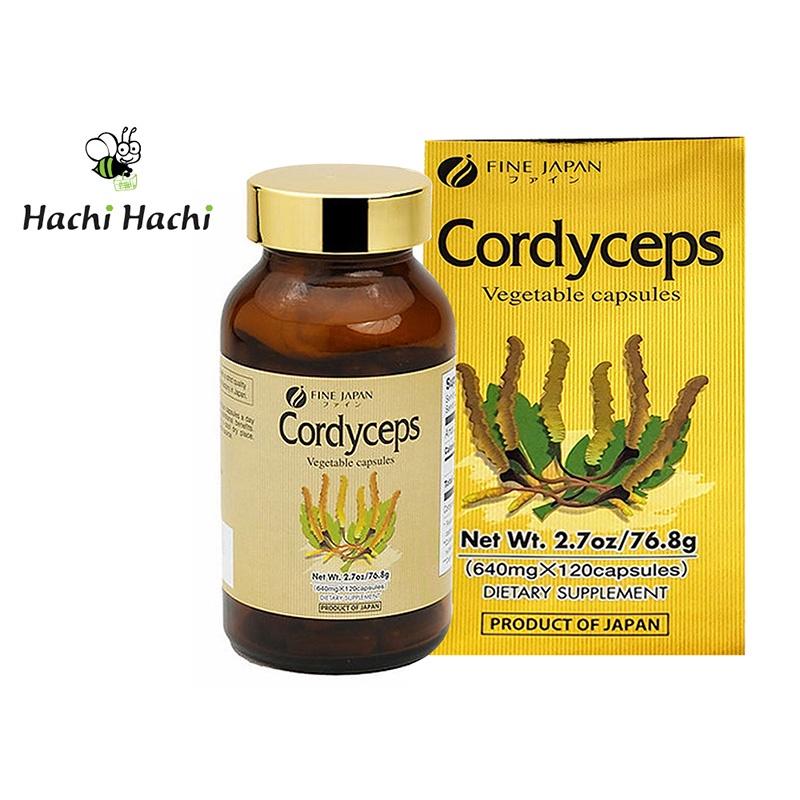 Viên uống đông trùng hạ thảo Cordyceps Fine Japan bổ phổi, thận, tăng đề kháng, sức khỏe 120 viên-Hachi Hachi Japan Shop