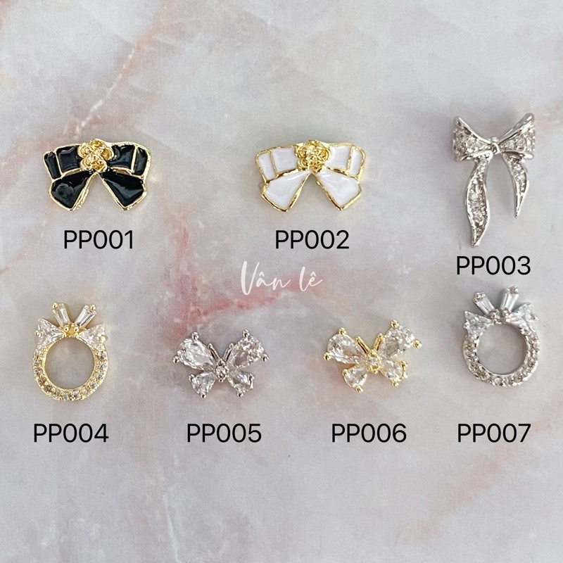 charm đá cao cấp gắn móng tay nail