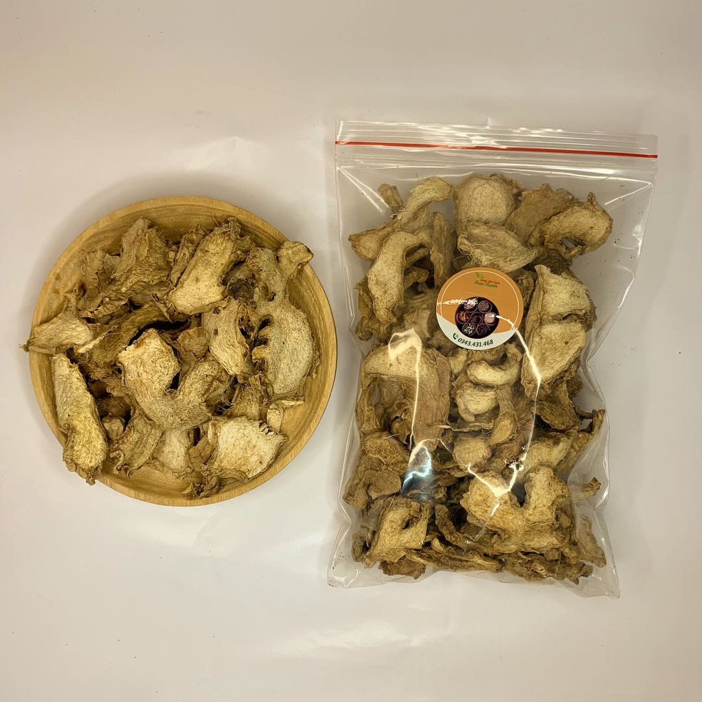 Gừng khô cắt lát nguyên chất 100gr BH Spices BHS021