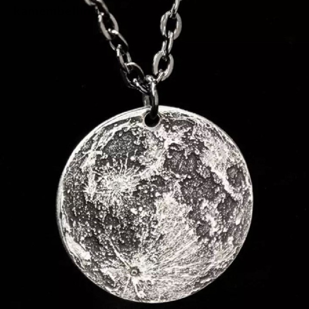 Vòng cổ Hợp Kim Mặt Trăng Tròn kamembelling Cho Nam Và Nữ