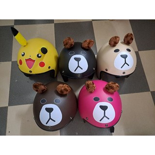 Mũ bảo hiểm picachu chùm tai 3/4