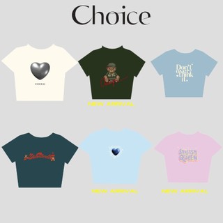 Áo Thun In Hình CHOICE.SG Thun Cotton Co Dãn 4 Chiều Y2K-TOP2