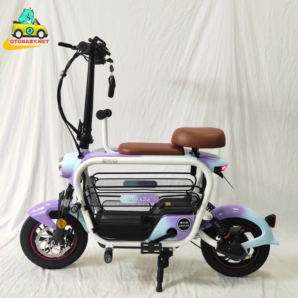 Xe đạp điện mini 2 yên 3 yên hotgirl gấp gọn cao cấp thương hiệu LIHAZE