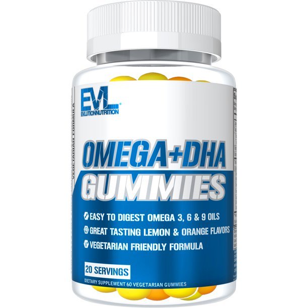 Evlution EVL OMEGA +DHA Dạng Kẹo Cung Cấp Đầy Đủ Omega 3 6 9, Vị Chanh Cam Khử Mùi Tanh