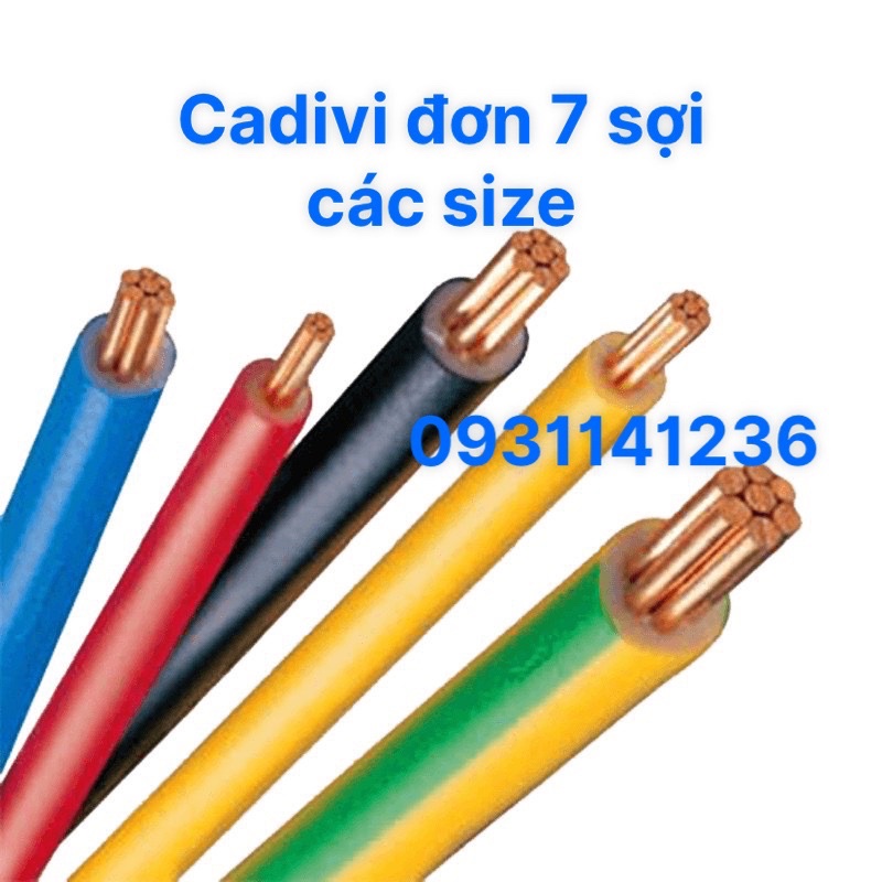 Bán lé 10 Mét Dây điện Cadivi 4.0 đơn 7 sợi