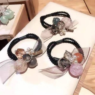 Dây Buộc Tóc Đính Pha Lê Co Giãn Thời Trang Dành Cho Nữ