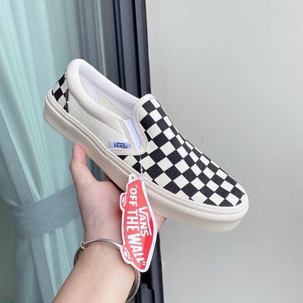 Giày lười Van Caro bản chuẩn, Giày thể thao Vans Valut lười caro full box bill