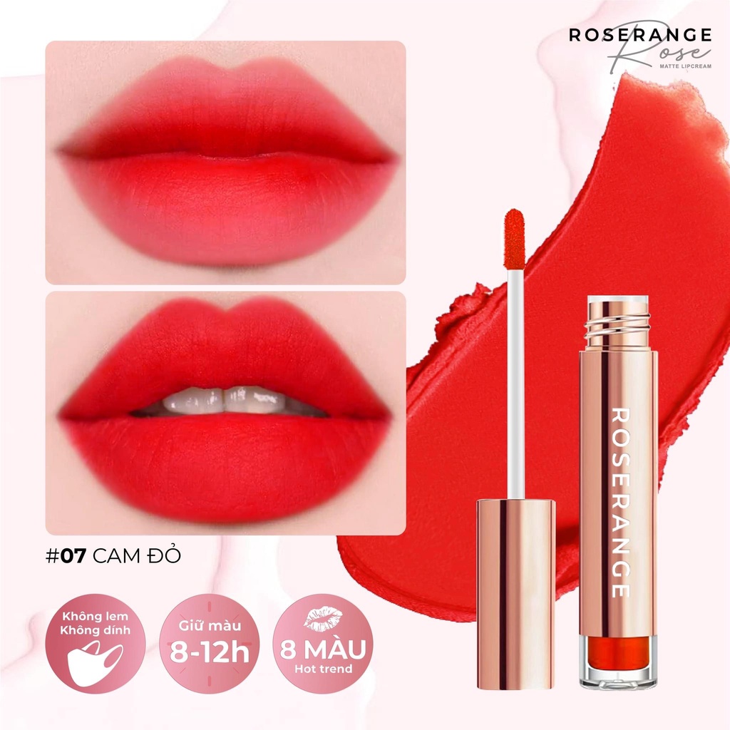 Son Kem Siêu Lì Không Trôi Roserange Chính Hãng