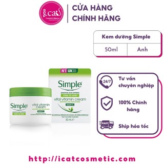 Kem Dưỡng Ngày và Đêm Simple Kind To Skin Vital Vitamin Cream SPF15 50ml
