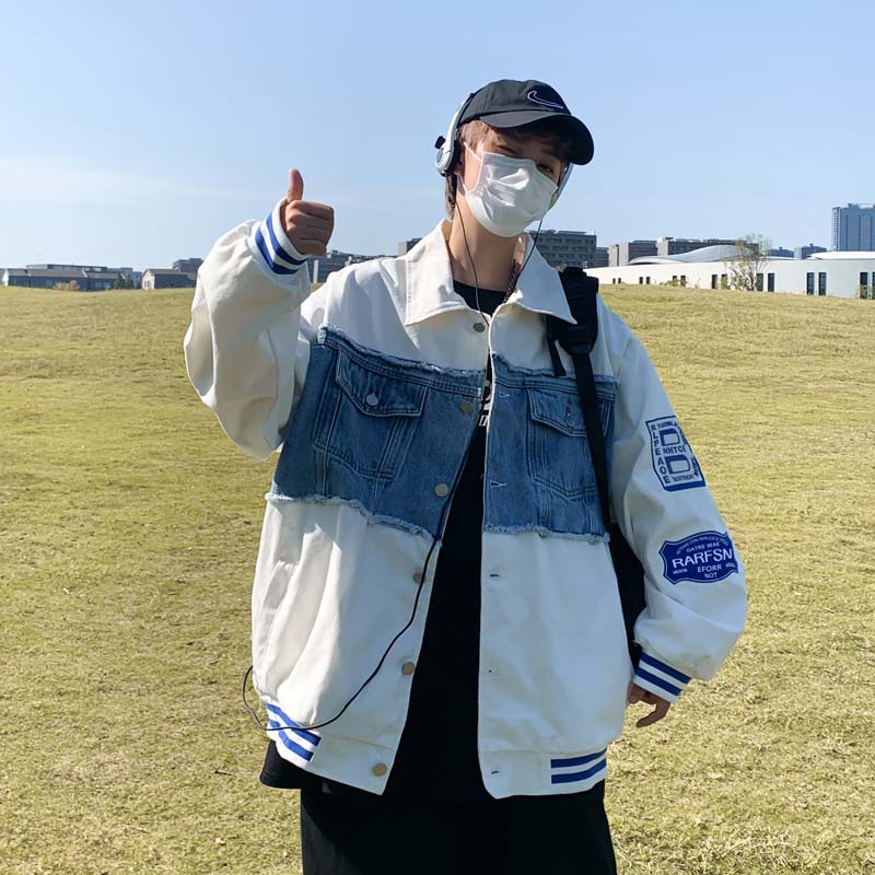 Áo Khoác Bóng Chày Dáng Rộng Thêu Họa Tiết Kiểu vintage Cá Tính Cho Nam