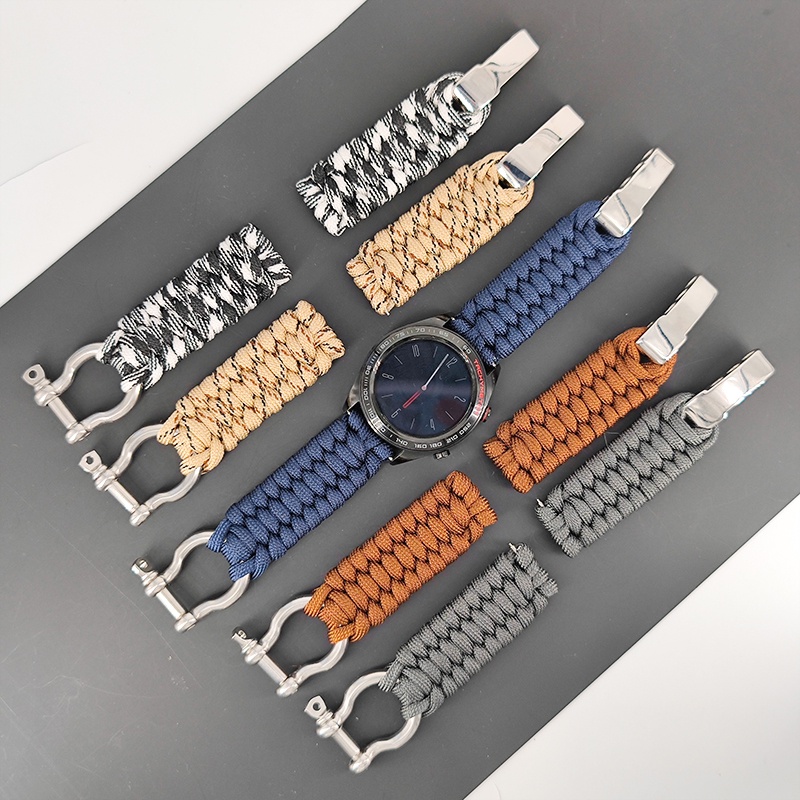 Dây Đeo Nylon 20mm 22mm Cho Đồng Hồ Thông Minh samsung galaxy Watch 3 s3 Active 2 Huawei Watch GT2 / 2