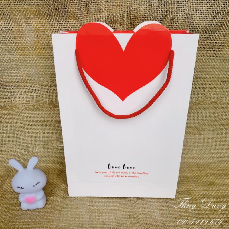 Túi love love trái tim size lớn