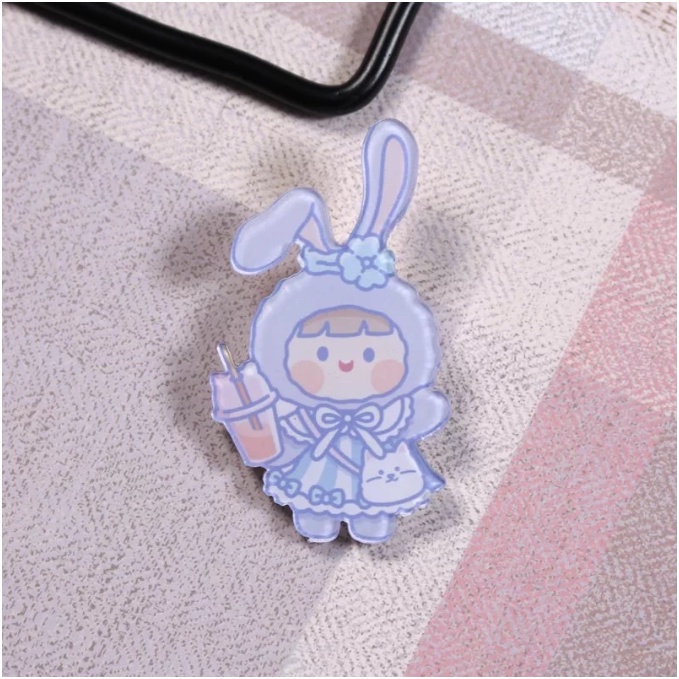 Sticker, ghim cài, phụ kiên balo siêu đáng yêu