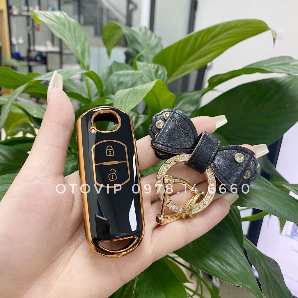 Ốp chìa khóa xe MAZDA 2 nút thông minh.Bọc khóa xe ô tô TPU bảo vệ khóa