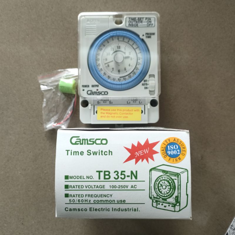 Timer 24H công tắc hẹn giờ bộ hẹn thời gian tắt mở Camsco TB 35-N TB35N Time Switch khoảng cách 15phút