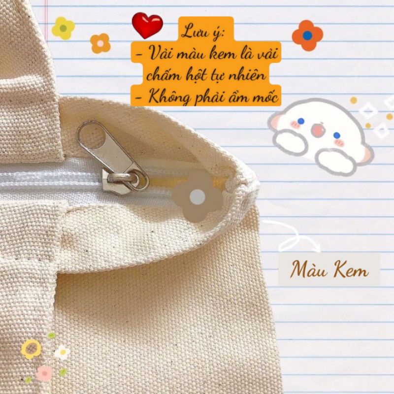 Túi Tote Thêu Tên Theo Yêu Cầu, Kèm Họa Trang Trí Noel, Quà Giáng Sinh, Vải Canvas, Túi Tote Nữ