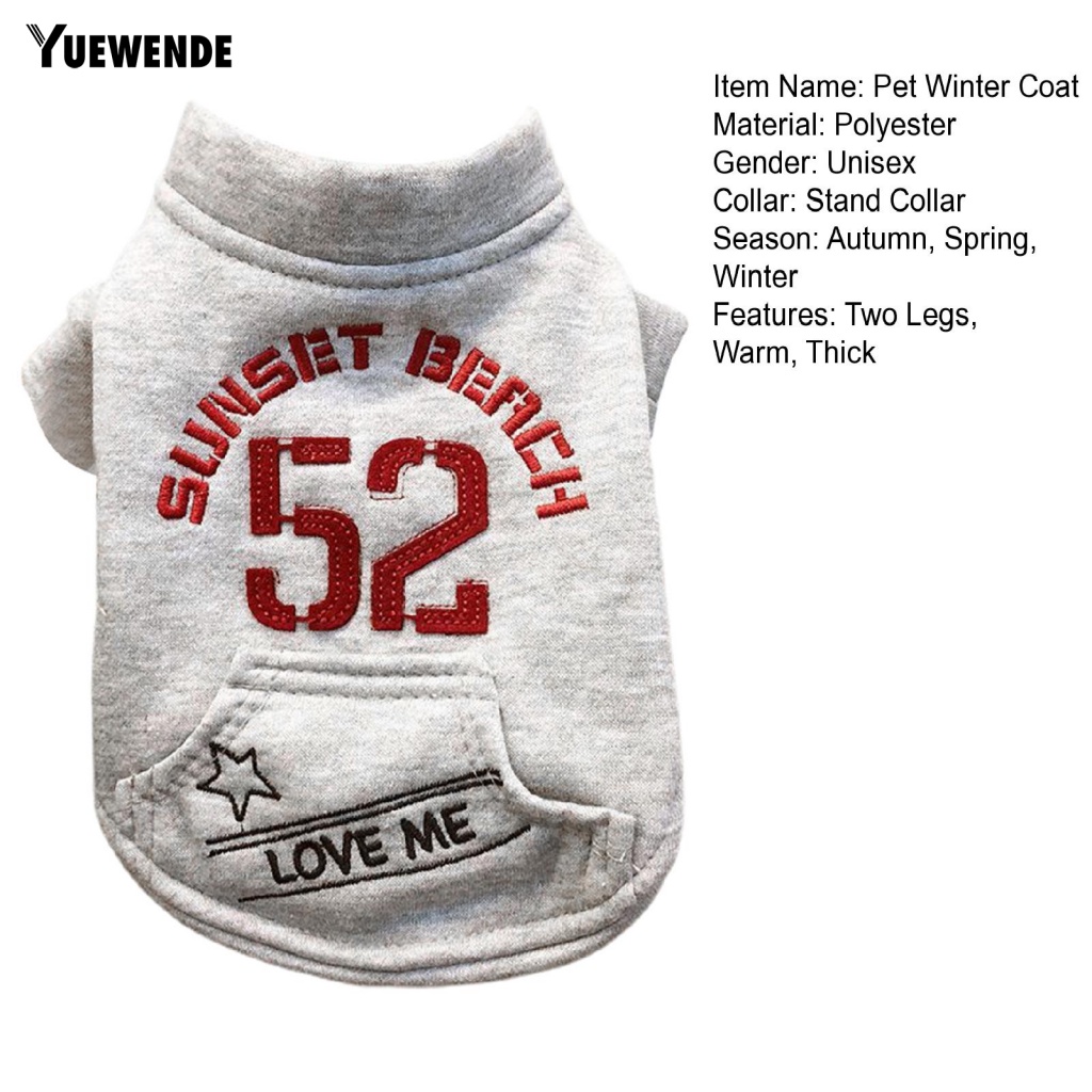 [Yue.z] Áo Khoác Hai Chân Bằng Vải Lông Thoải Mái Chống Cắn Dành Cho Chó Mèo