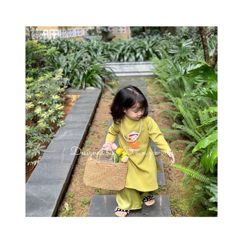 🌸 Tết 2023 🌸 Áo dài Chibi kèm vòng và bờm designed by Dungkids