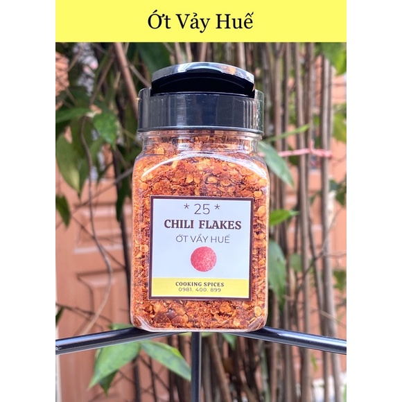 Ớt Vẩy Huế siêu cay ( Chili Flakes ) Hũ dùng tiện lợi. [ Hũ 120ml ]