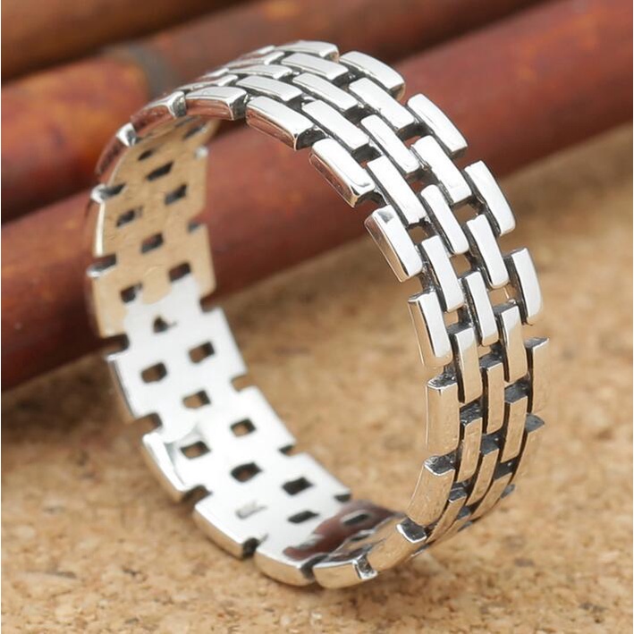 Nhẫn nam titan,nhẫn xoay hình khối nam,nhẫn ruby nam,nhẫn thiết kế khối ruby.