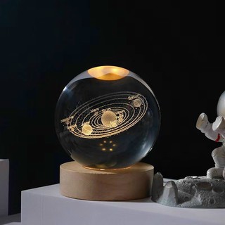 [FREESHIP] Đèn ngủ quả cầu pha lê phát sáng