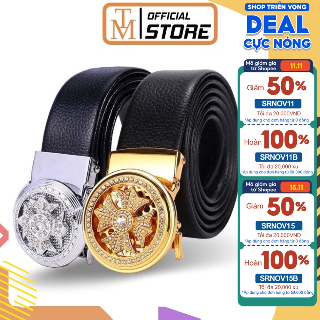 Dây Nịt Nam Mặt Xoay, Thắt Lưng Nam Mặt Xoay 360 Độ Khóa Tự Động Cao Cấp Mặt Chống Xước HAStore