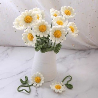 1 bông hoa cúc daisy handmade bằng len