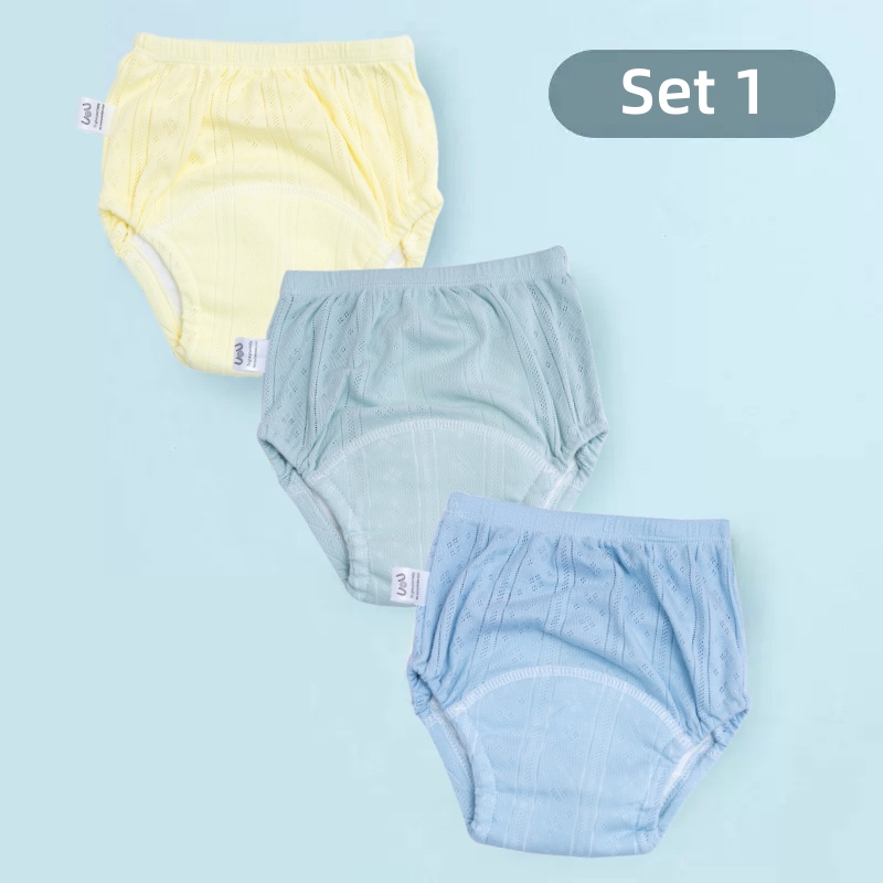 Set 3 Tã Quần Chất Liệu cotton Có Thể Giặt Sạch Dành Cho Bé Mới Sinh
