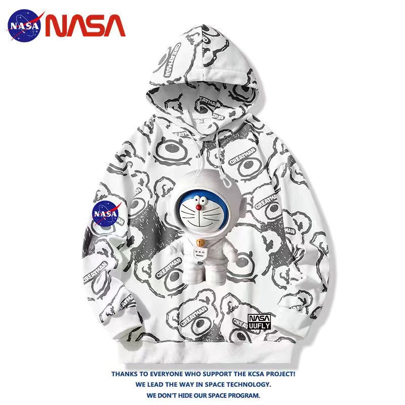 Áo Sweater Dáng Rộng In Hoạt Hình Gấu Doraemon Mùa Thu Cho Cặp Đôi