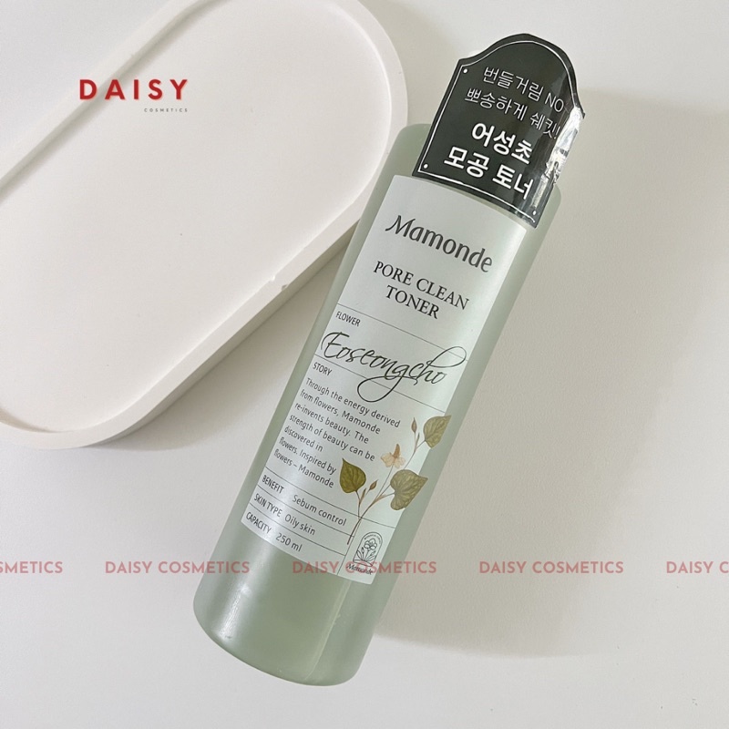 Nước hoa hồng diếp cá Toner Mamonde Pore Clean | Làm sạch sâu và dành cho da nhờn mụn (250ml) | Daisy Cosmetics